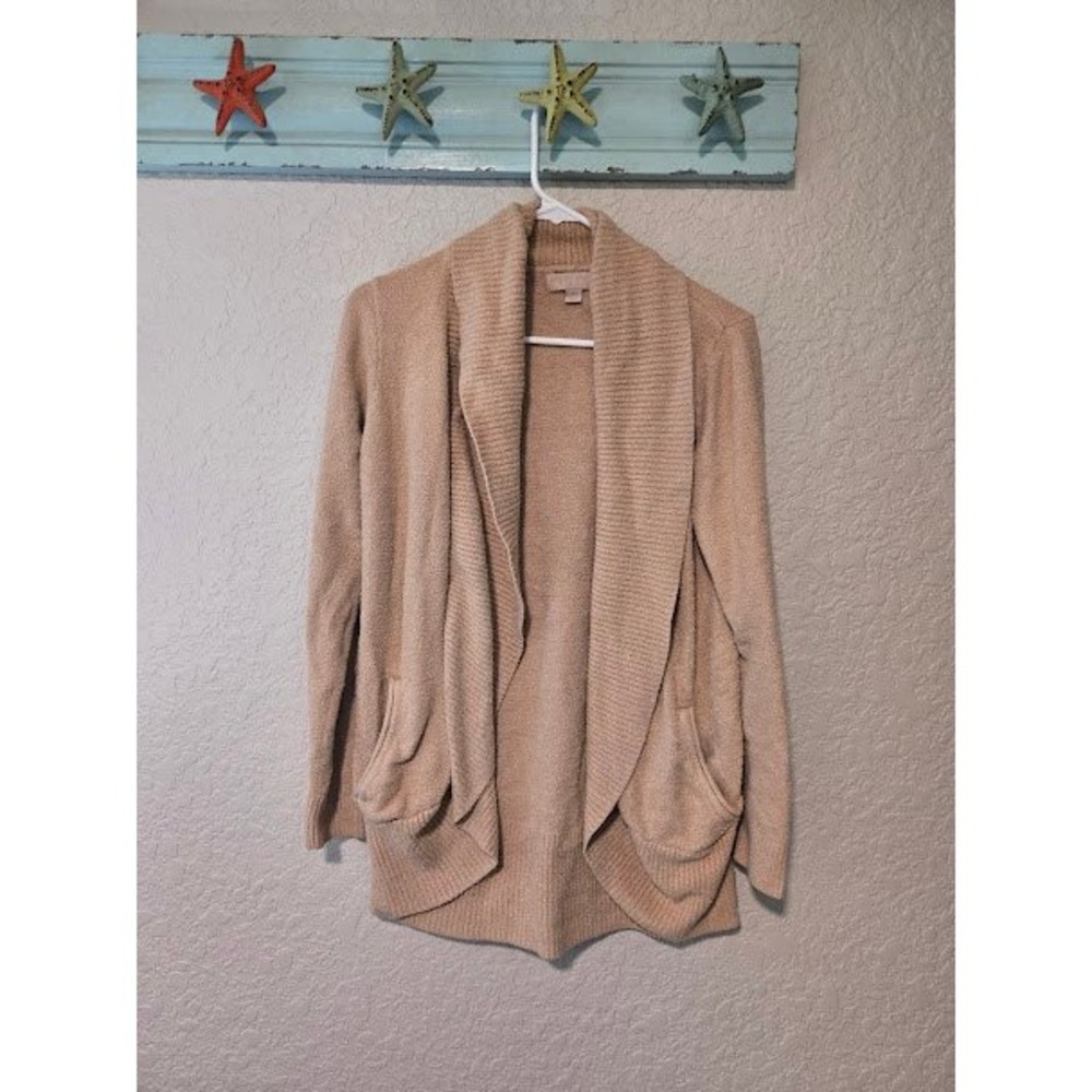 Barefoot Dreams Tan Sherpa Cardigan